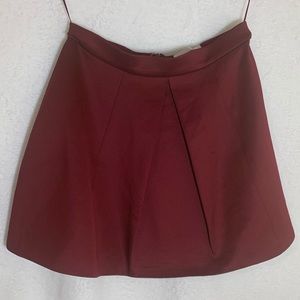 L'Atiste Burgundy Flared Skirt Medium